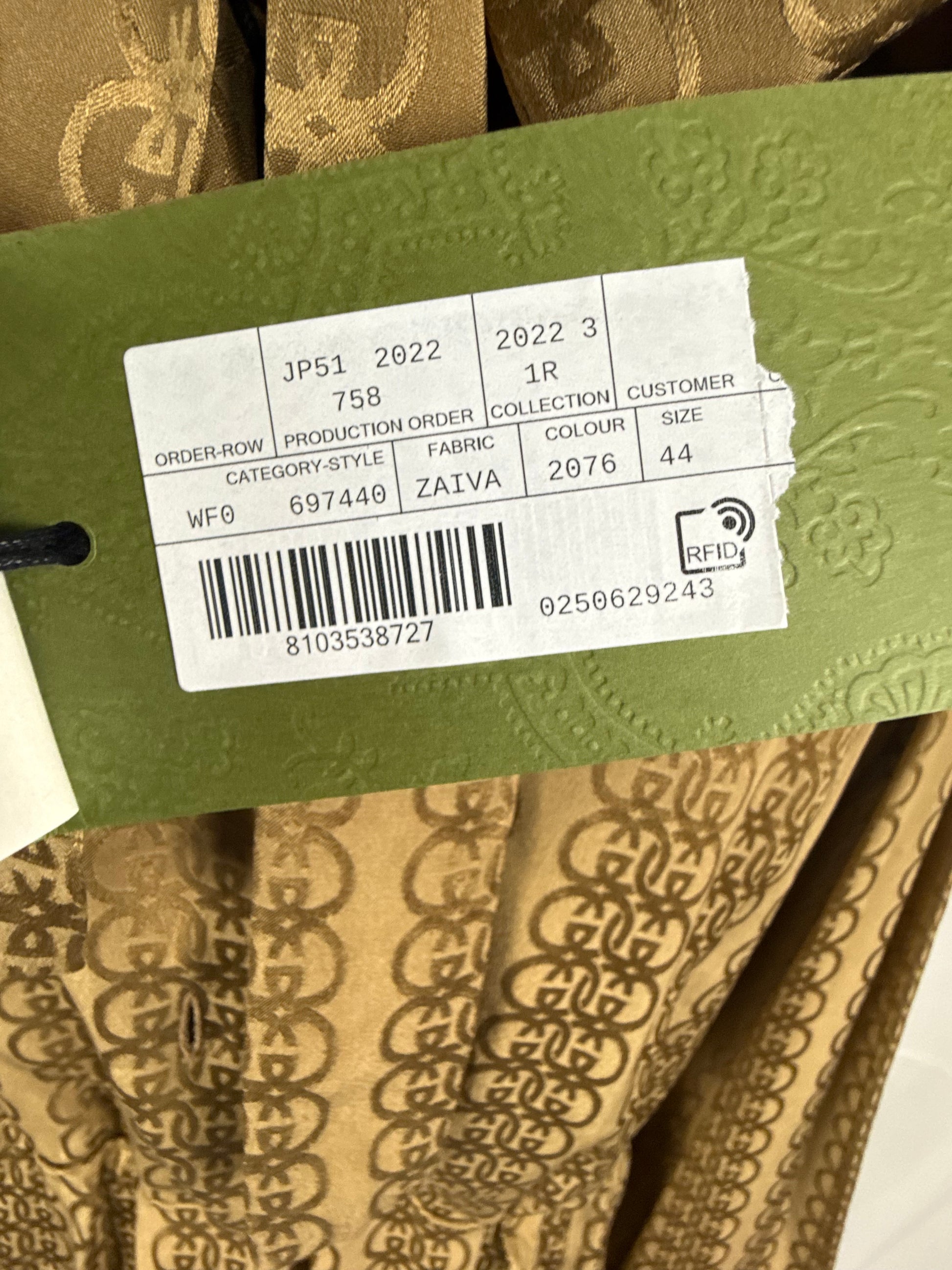 Gucci Maxi Vestito in Seta Jacquard GG Beige - Pally Vintage Closet