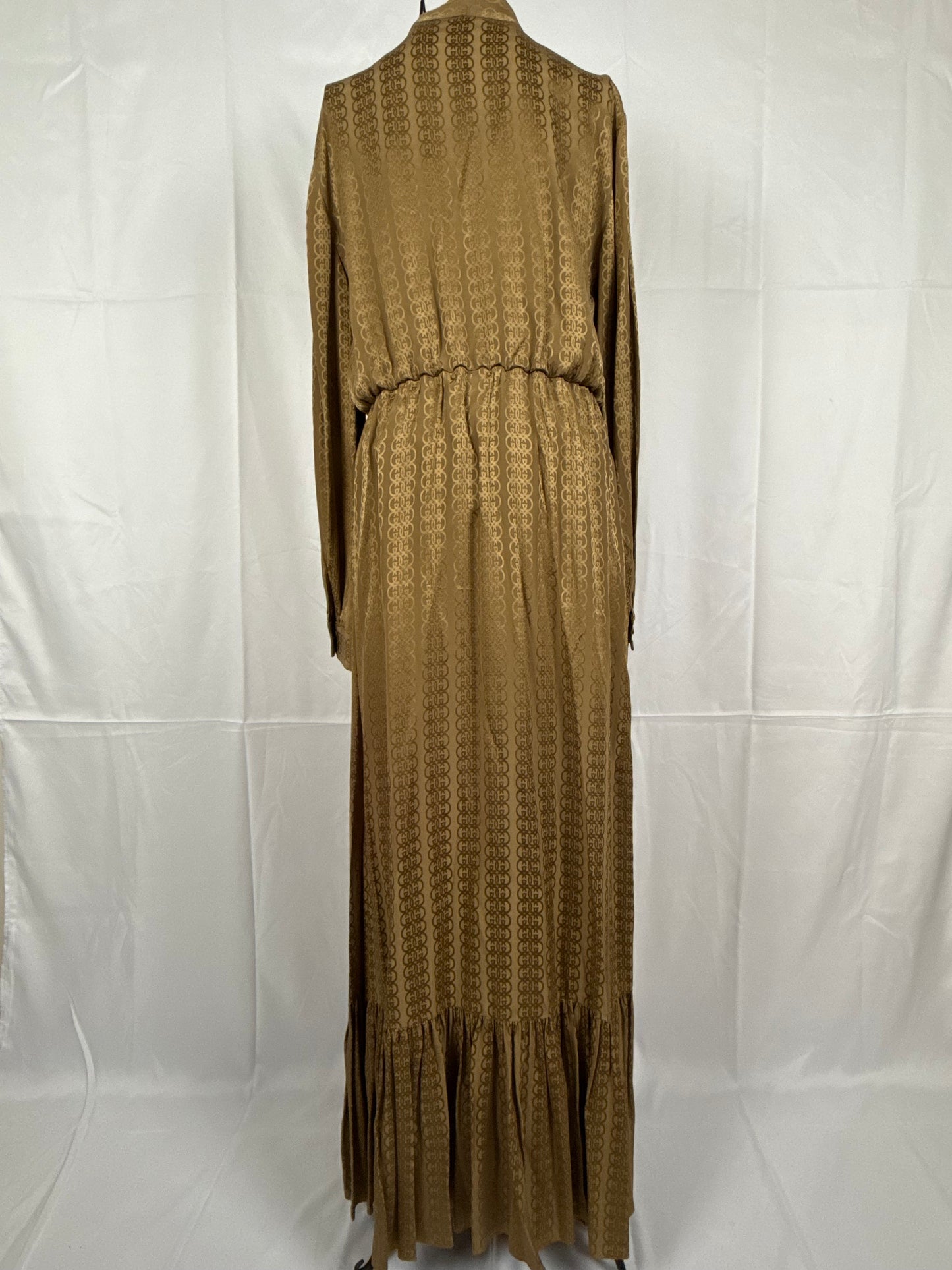 Gucci Maxi Vestito in Seta Jacquard GG Beige - Pally Vintage Closet