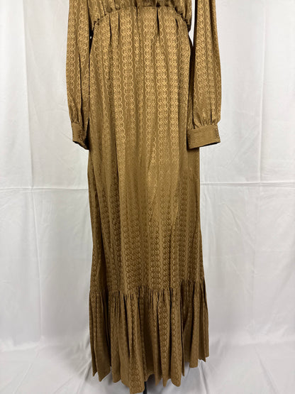 Gucci Maxi Vestito in Seta Jacquard GG Beige - Pally Vintage Closet