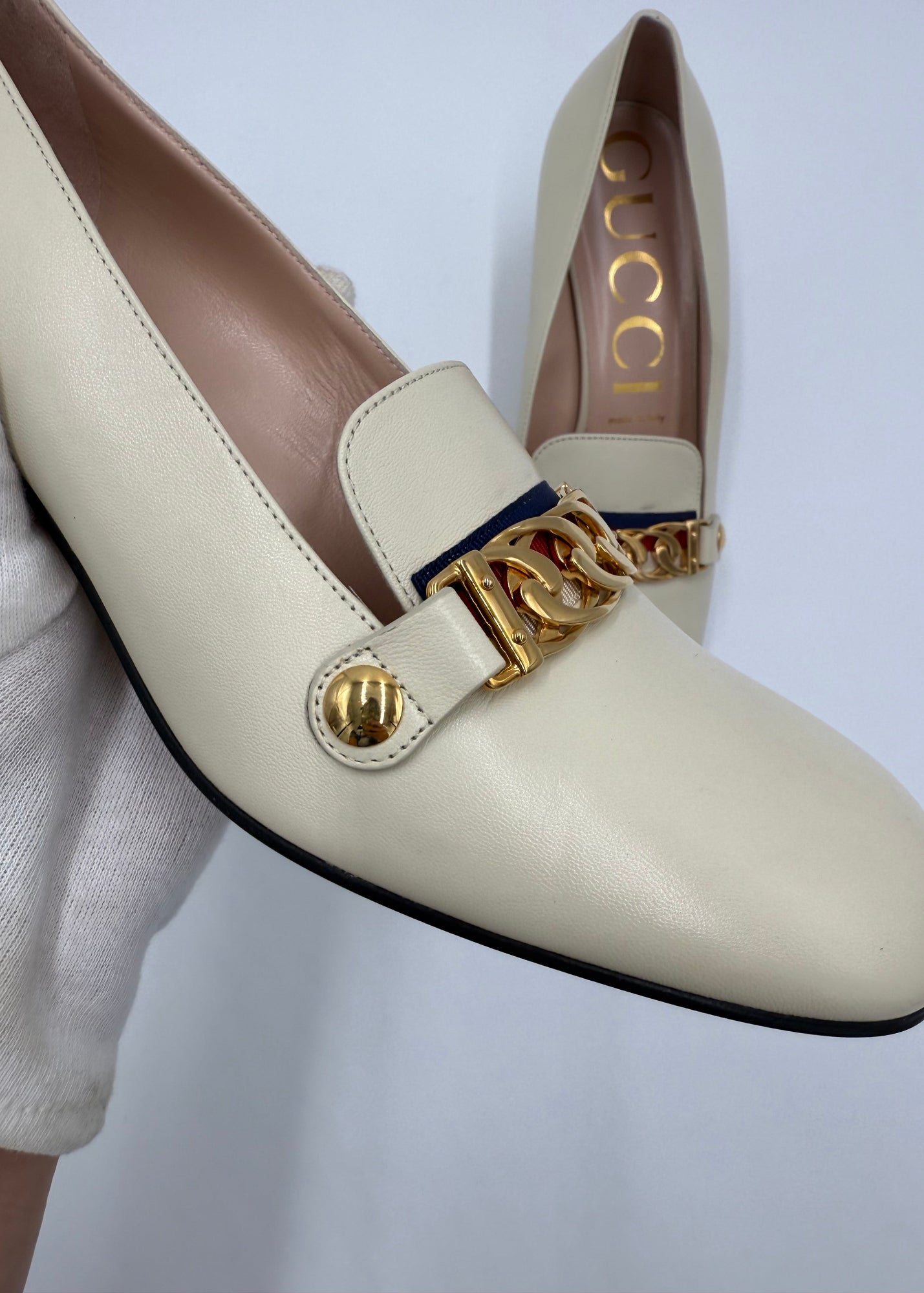 Gucci Mocassini Décolleté Sylvie Ecru