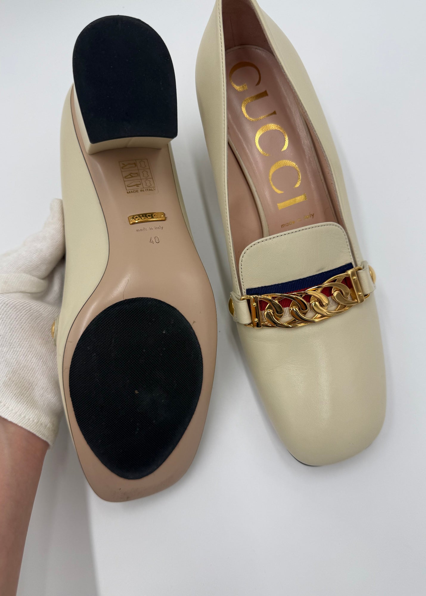 Gucci Mocassini Décolleté Sylvie Ecru