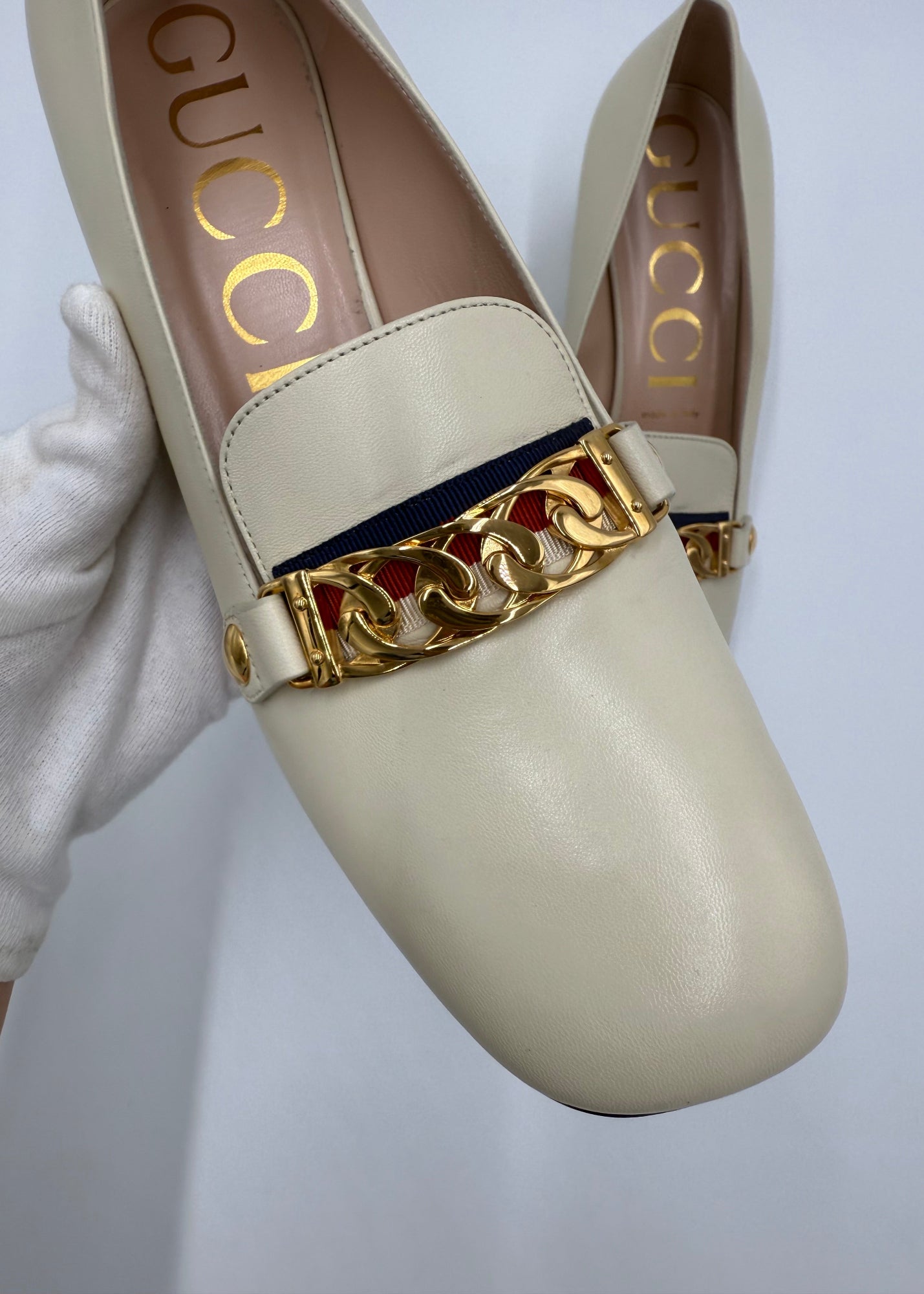 Gucci Mocassini Décolleté Sylvie Ecru