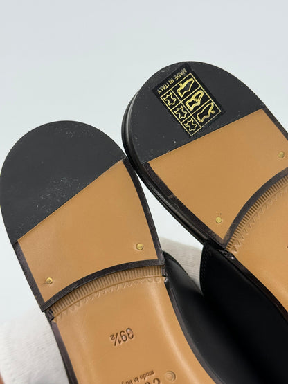 Gucci Mocassini Princetown Mule con Morsetto Dorato Neri - Pally Vintage Closet