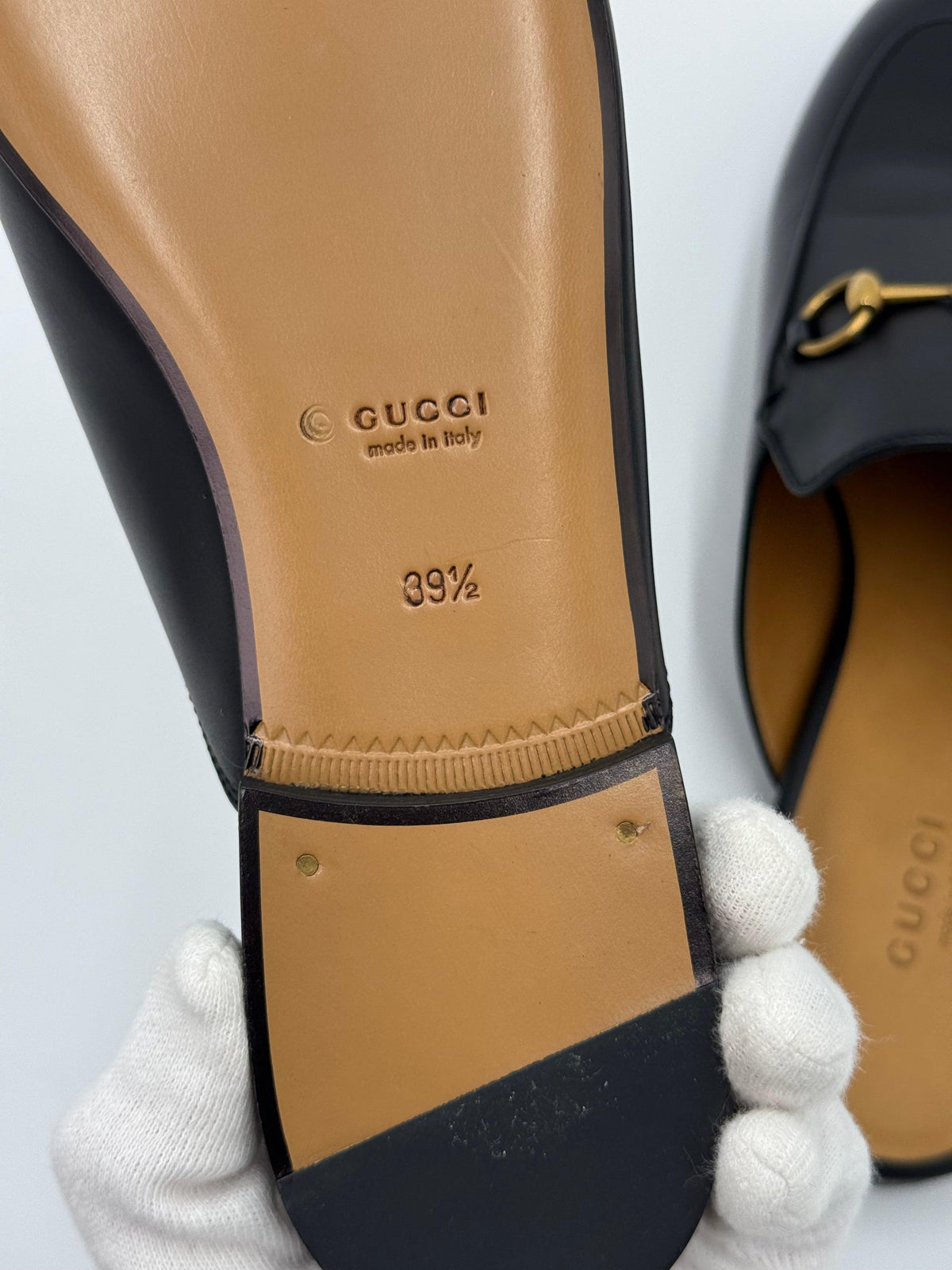 Gucci Mocassini Princetown Mule con Morsetto Dorato Neri - Pally Vintage Closet