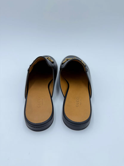 Gucci Mocassini Princetown Mule con Morsetto Dorato Neri - Pally Vintage Closet