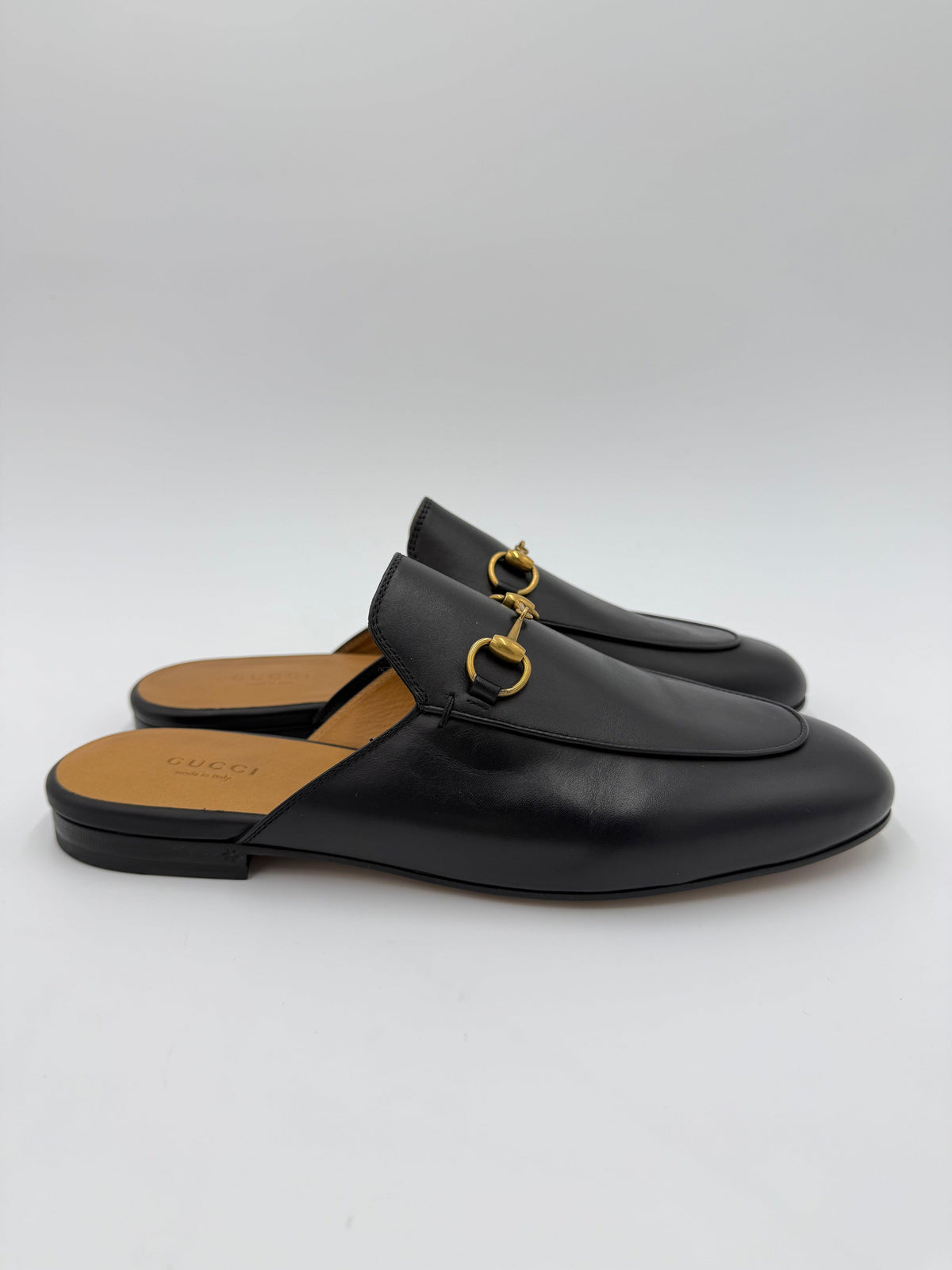 Gucci Mocassini Princetown Mule con Morsetto Dorato Neri - Pally Vintage Closet