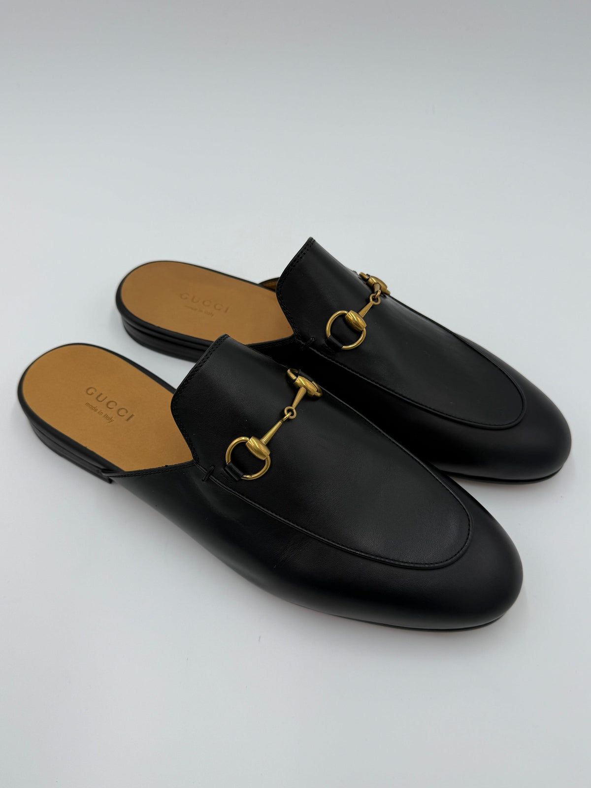 Gucci Mocassini Princetown Mule con Morsetto Dorato Neri - Pally Vintage Closet