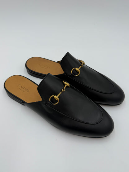Gucci Mocassini Princetown Mule con Morsetto Dorato Neri - Pally Vintage Closet