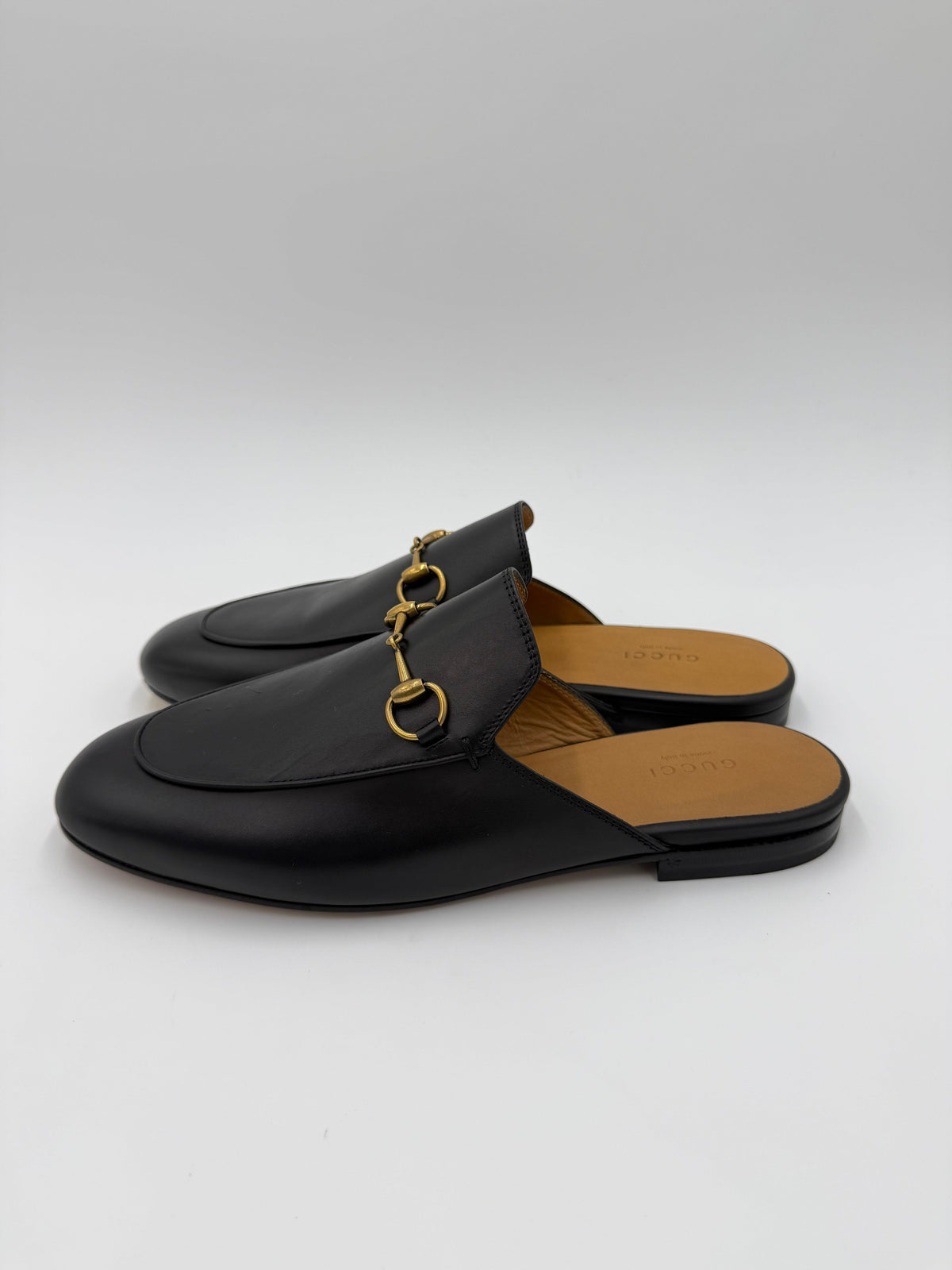 Gucci Mocassini Princetown Mule con Morsetto Dorato Neri - Pally Vintage Closet