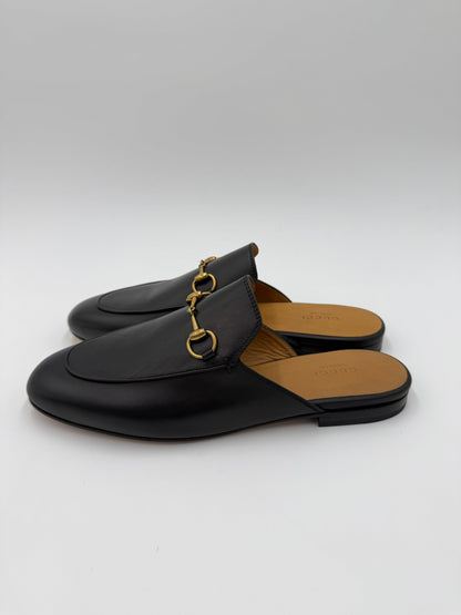 Gucci Mocassini Princetown Mule con Morsetto Dorato Neri - Pally Vintage Closet