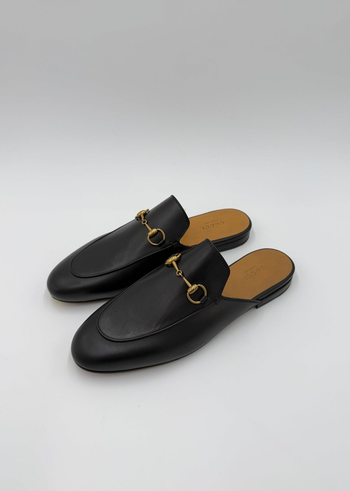 Gucci Mocassini Princetown Mule con Morsetto Dorato Neri - Pally Vintage Closet