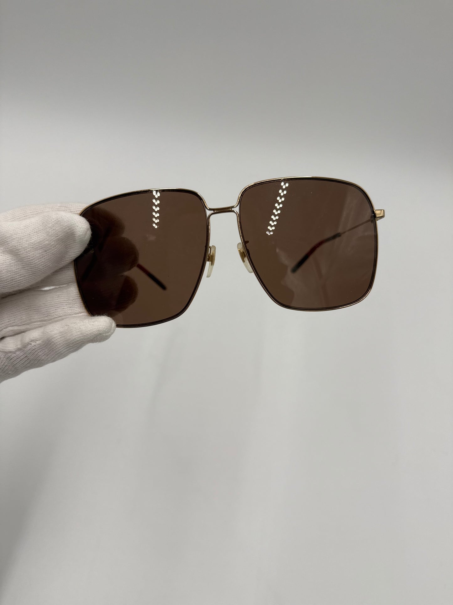 Gucci Occhiali da Sole Oversize Square Montatura Oro - Pally Vintage Closet