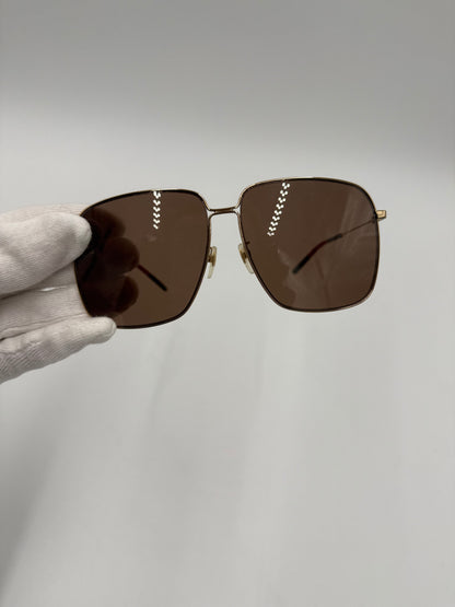 Gucci Occhiali da Sole Oversize Square Montatura Oro - Pally Vintage Closet