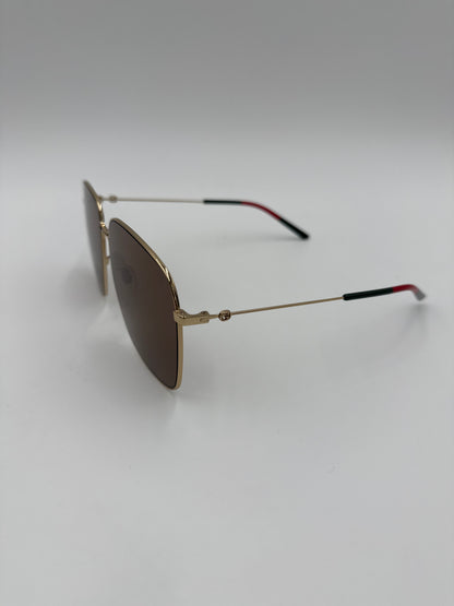 Gucci Occhiali da Sole Oversize Square Montatura Oro - Pally Vintage Closet