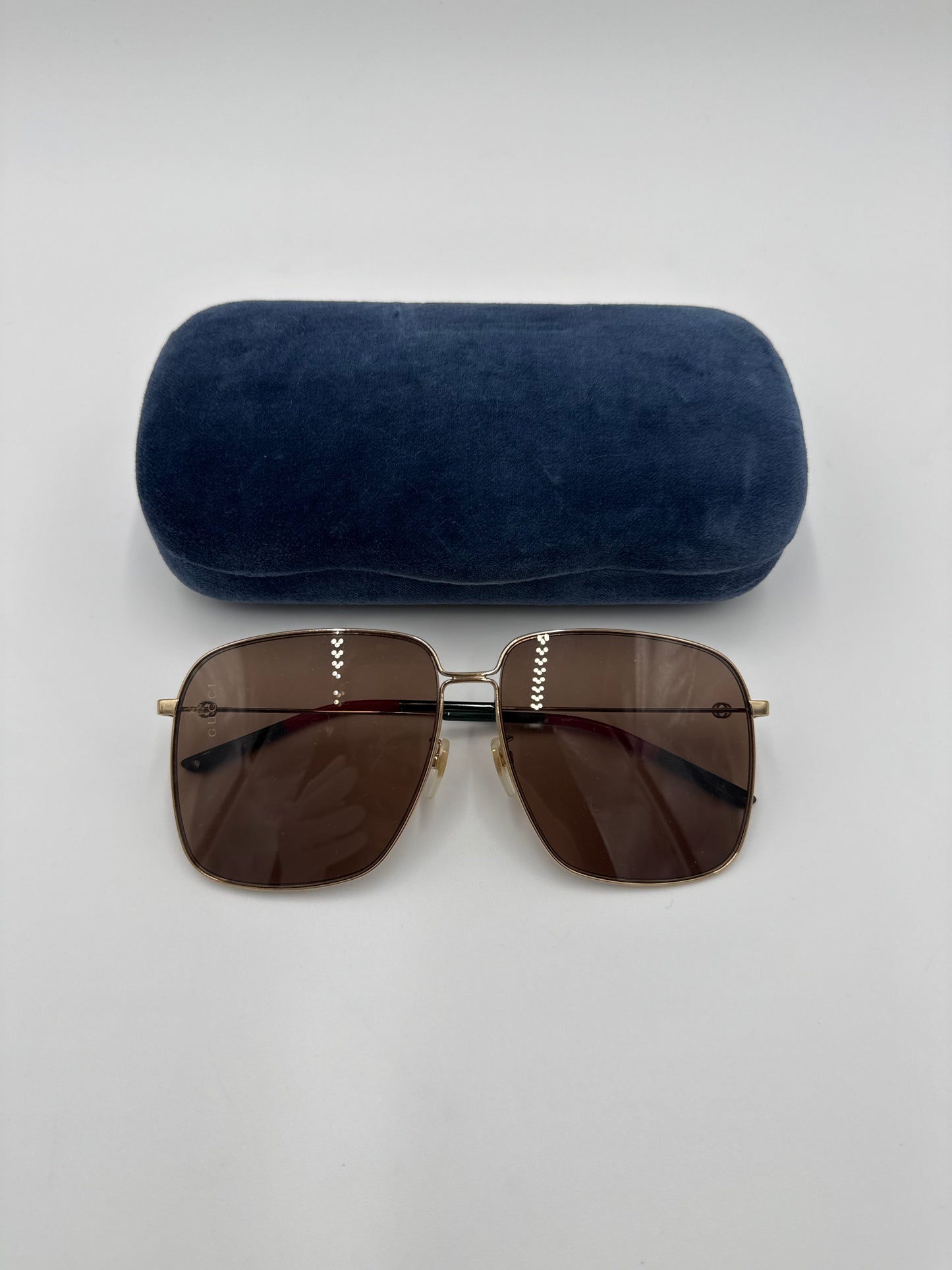 Gucci Occhiali da Sole Oversize Square Montatura Oro - Pally Vintage Closet