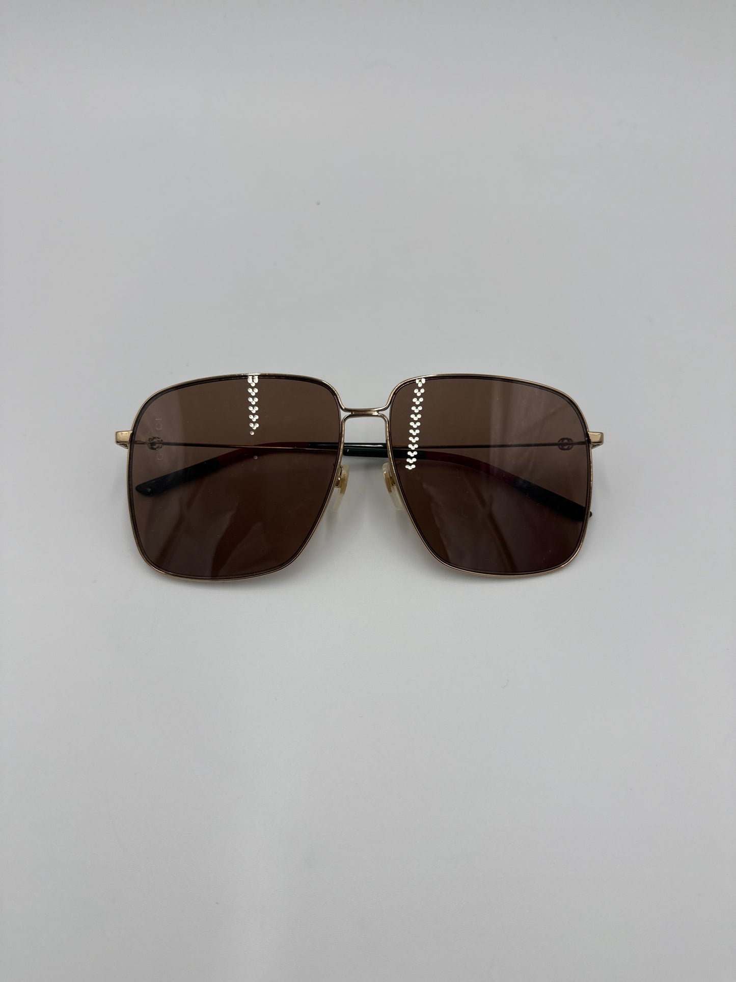 Gucci Occhiali da Sole Oversize Square Montatura Oro - Pally Vintage Closet