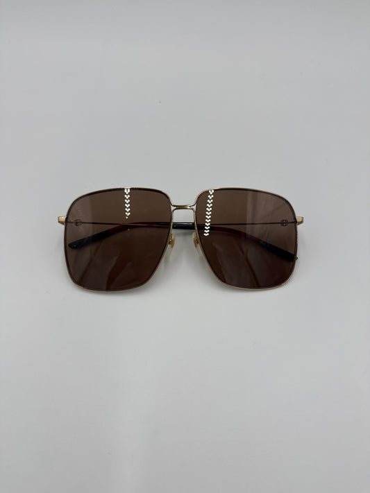 Gucci Occhiali da Sole Oversize Square Montatura Oro - Pally Vintage Closet