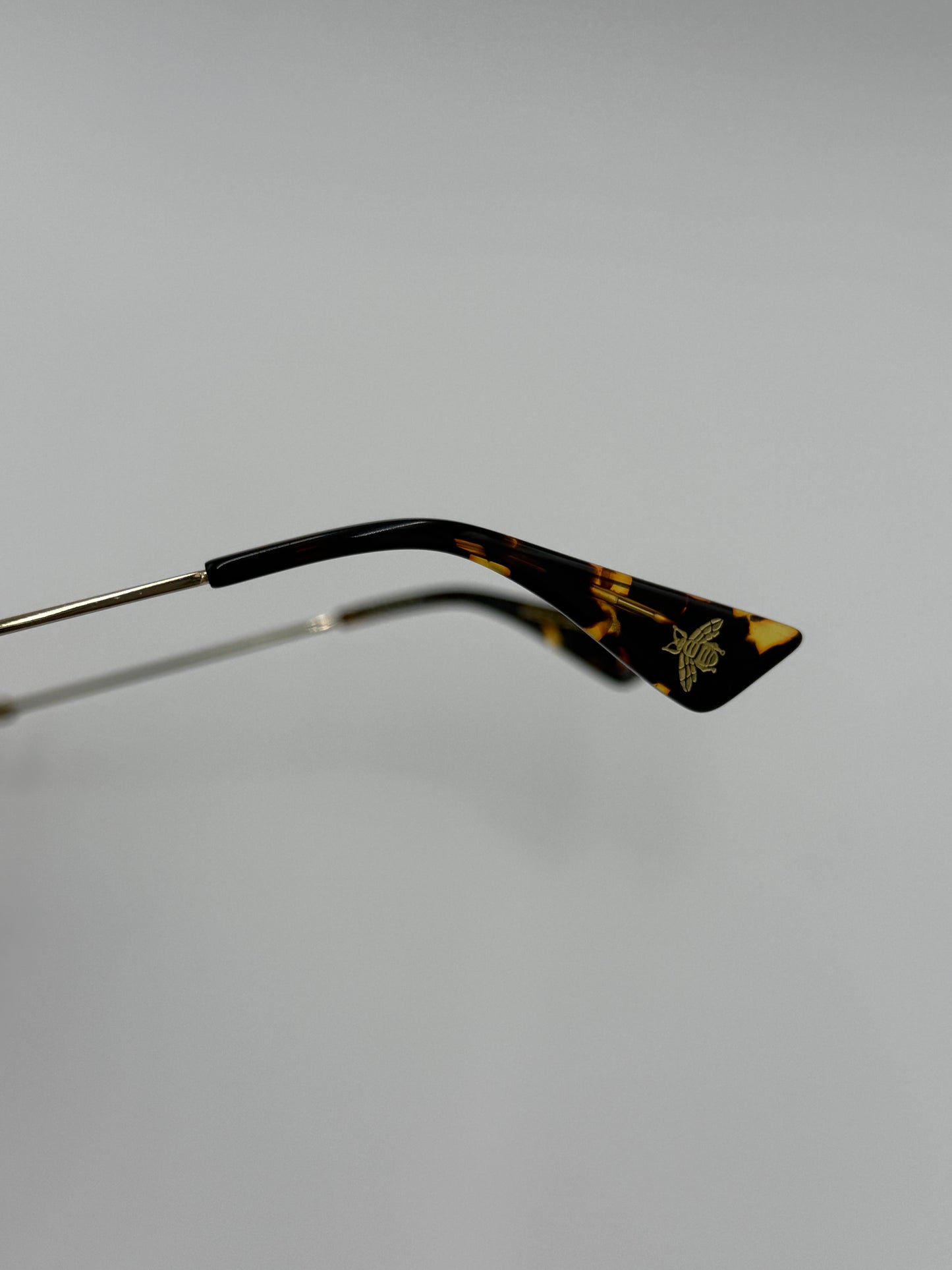 Gucci Occhiali da Sole Oversize con Glitter Oro - Pally Vintage Closet