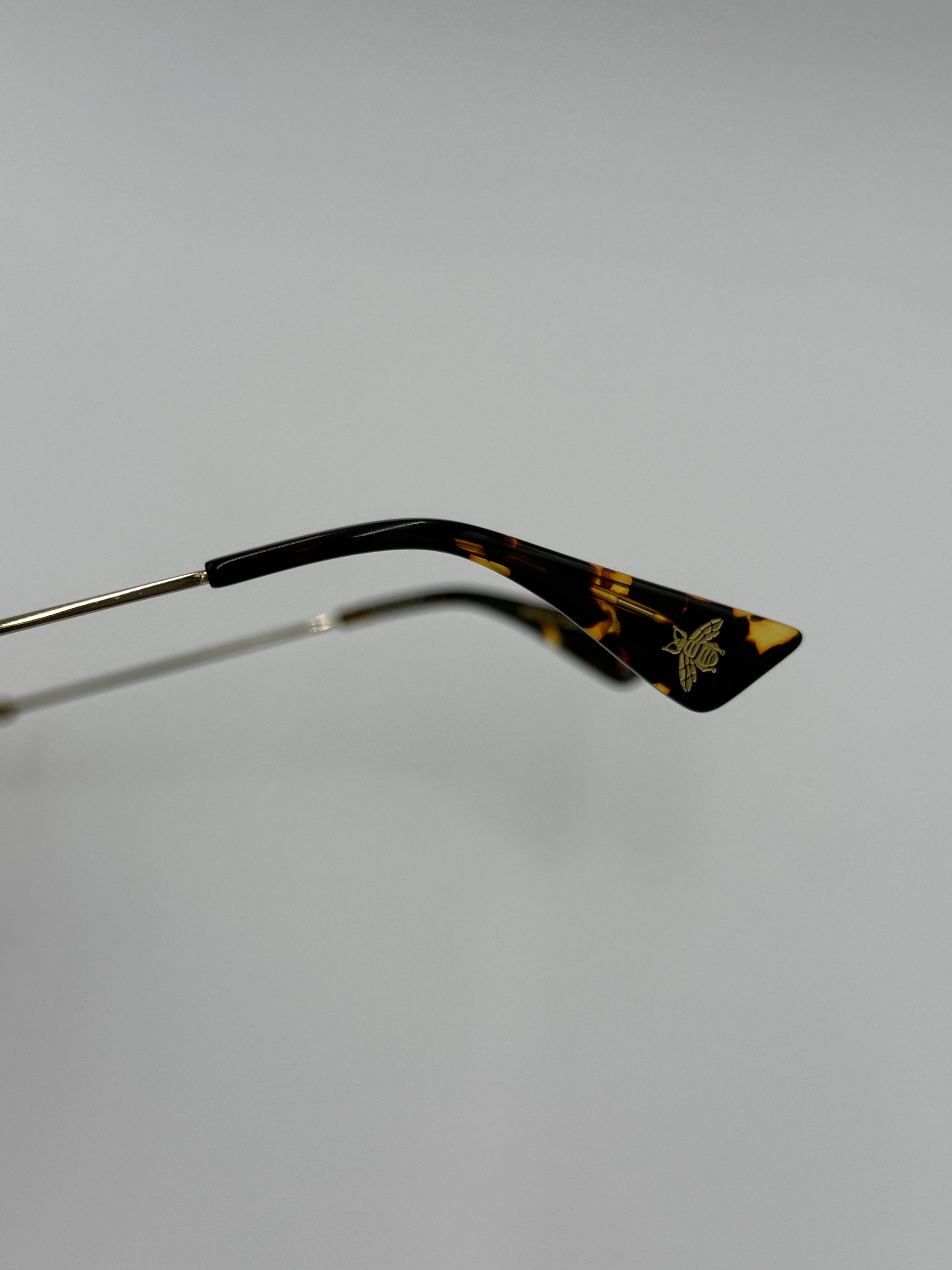 Gucci Occhiali da Sole Oversize con Glitter Oro - Pally Vintage Closet