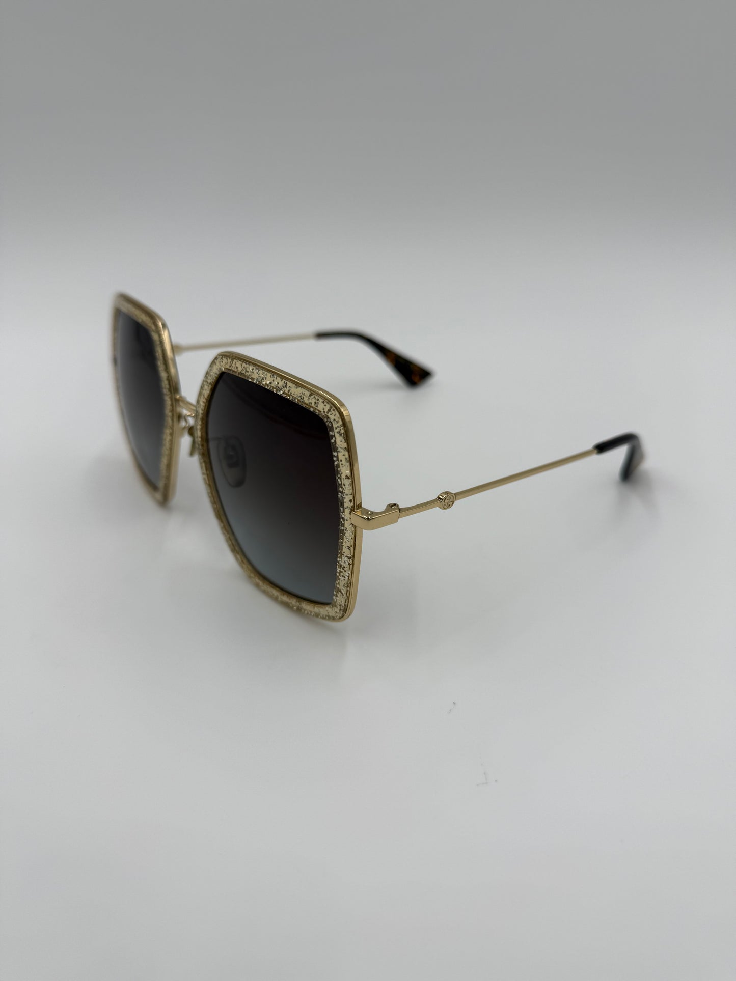 Gucci Occhiali da Sole Oversize con Glitter Oro - Pally Vintage Closet