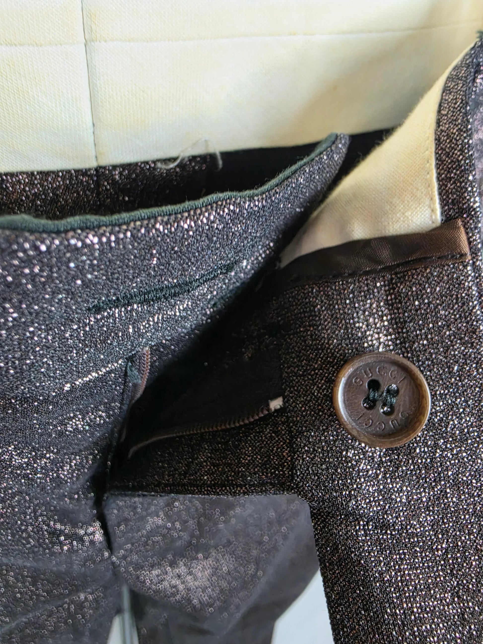 Gucci-Pantaloni-Vintage-1997-by-Tom-Ford-Metallizzato-Marrone-70134042919236 - Pally Vintage Closet