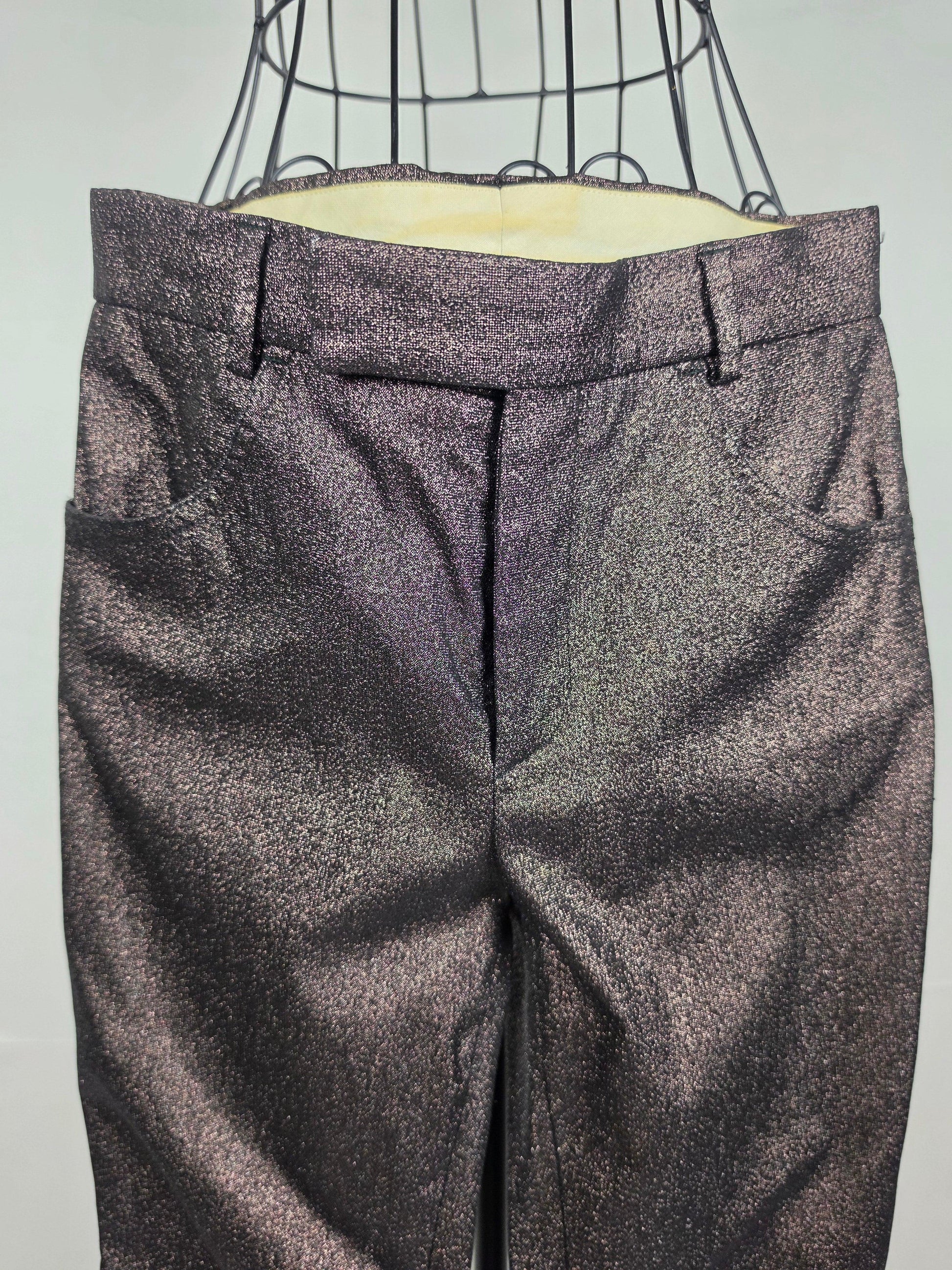 Gucci-Pantaloni-Vintage-1997-by-Tom-Ford-Metallizzato-Marrone-70134043083076 - Pally Vintage Closet