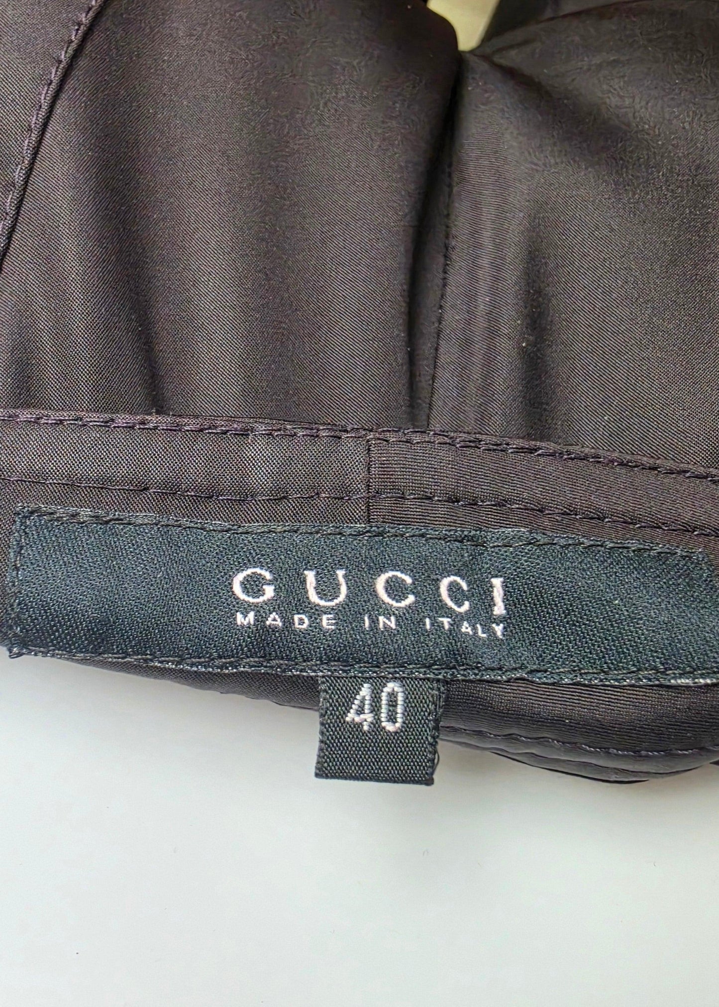 Gucci Vintage Tom Ford Ruched Knee Plum Pants