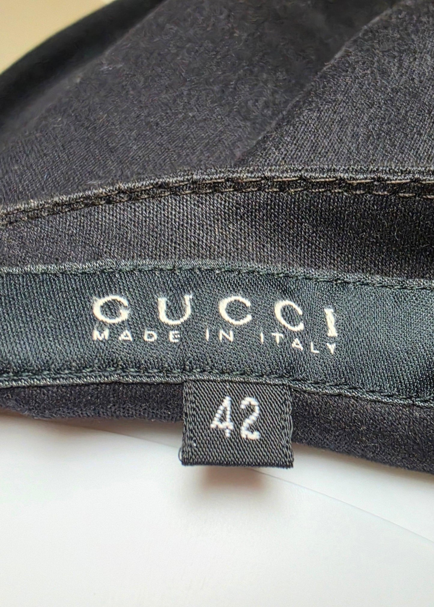 Gucci Pantaloni Vintage by Tom Ford con Dettaglio Stringato sul Retro Neri
