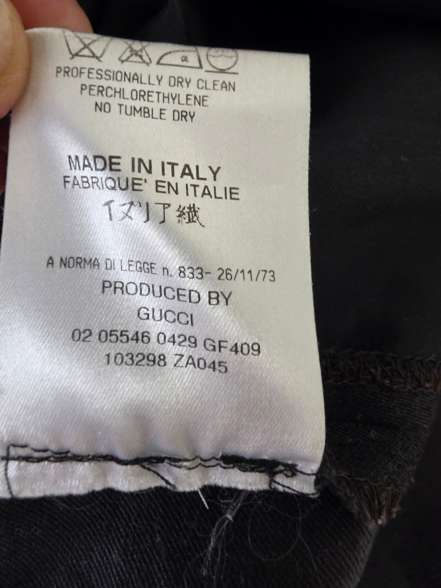 Gucci Pantaloni Vintage by Tom Ford con Dettaglio Stringato sul Retro Neri