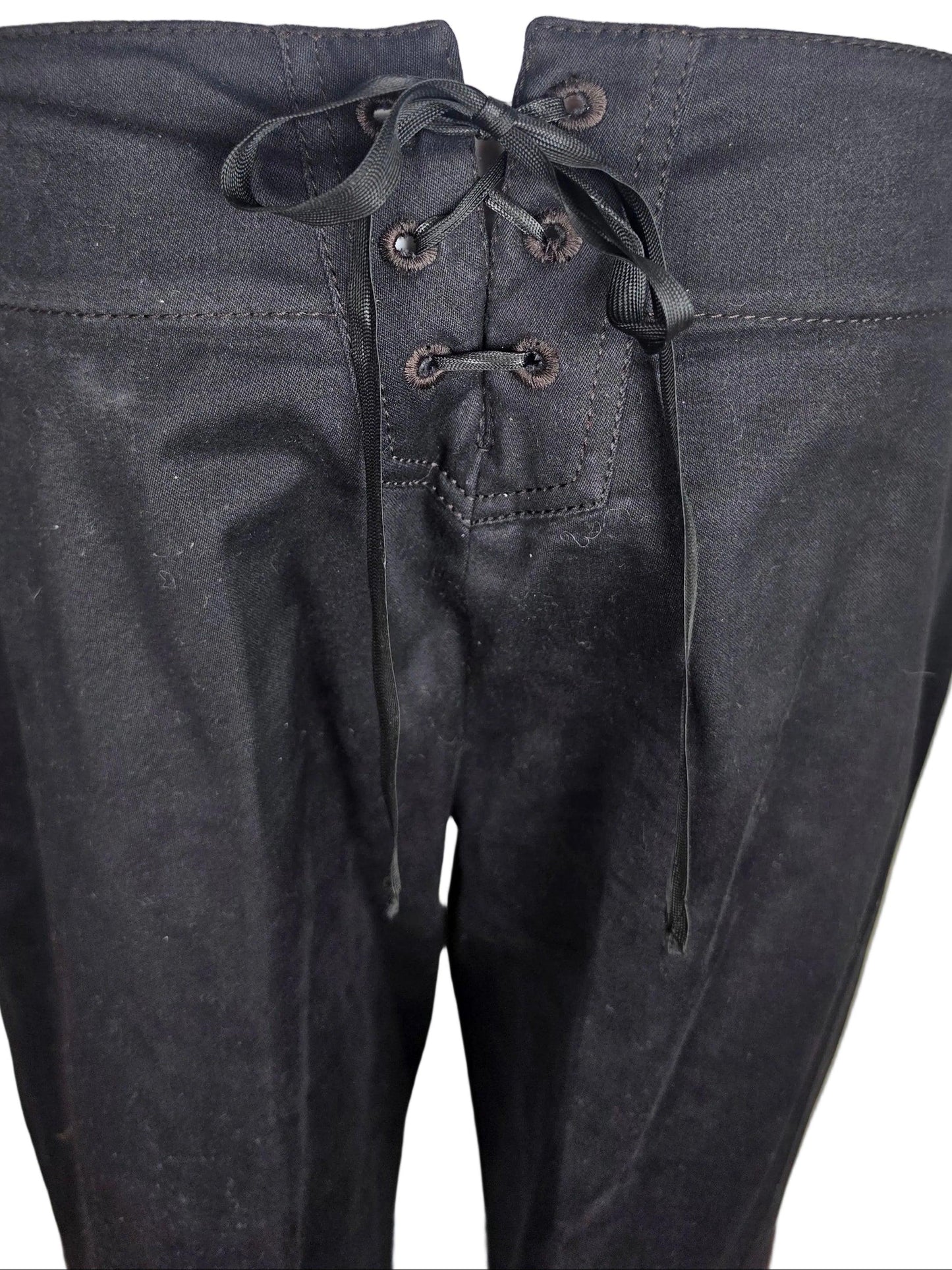 Gucci Pantaloni Vintage by Tom Ford con Dettaglio Stringato sul Retro Neri