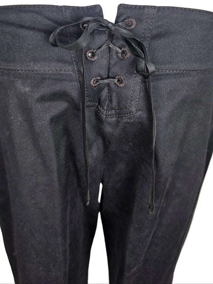 Gucci Pantaloni Vintage by Tom Ford con Dettaglio Stringato sul Retro Neri