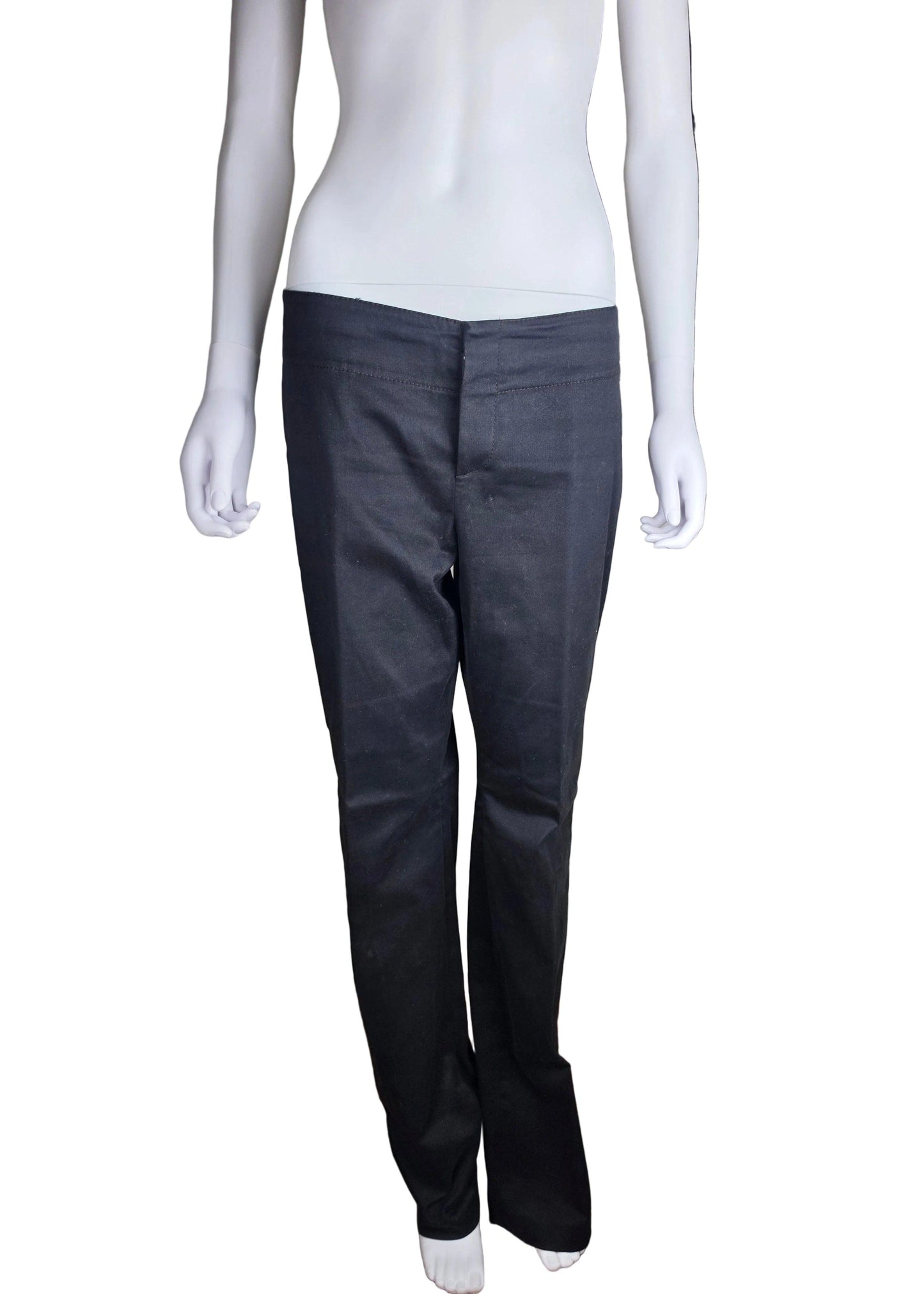 Gucci Pantaloni Vintage by Tom Ford con Dettaglio Stringato sul Retro Neri