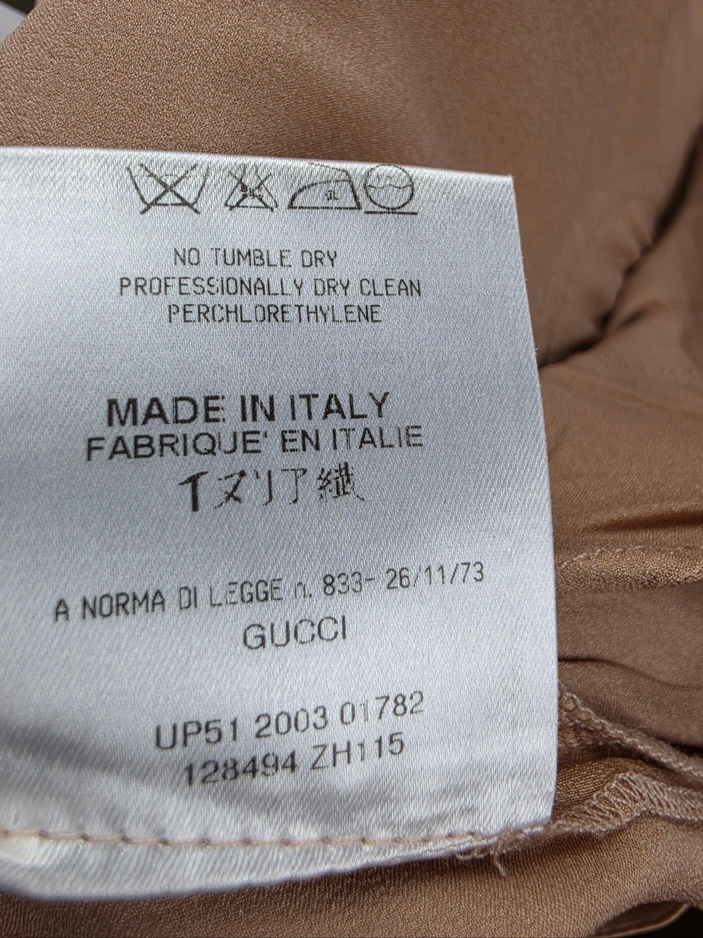 Gucci Pantaloni Vintage by Tom Ford in Seta Rosa Cipria