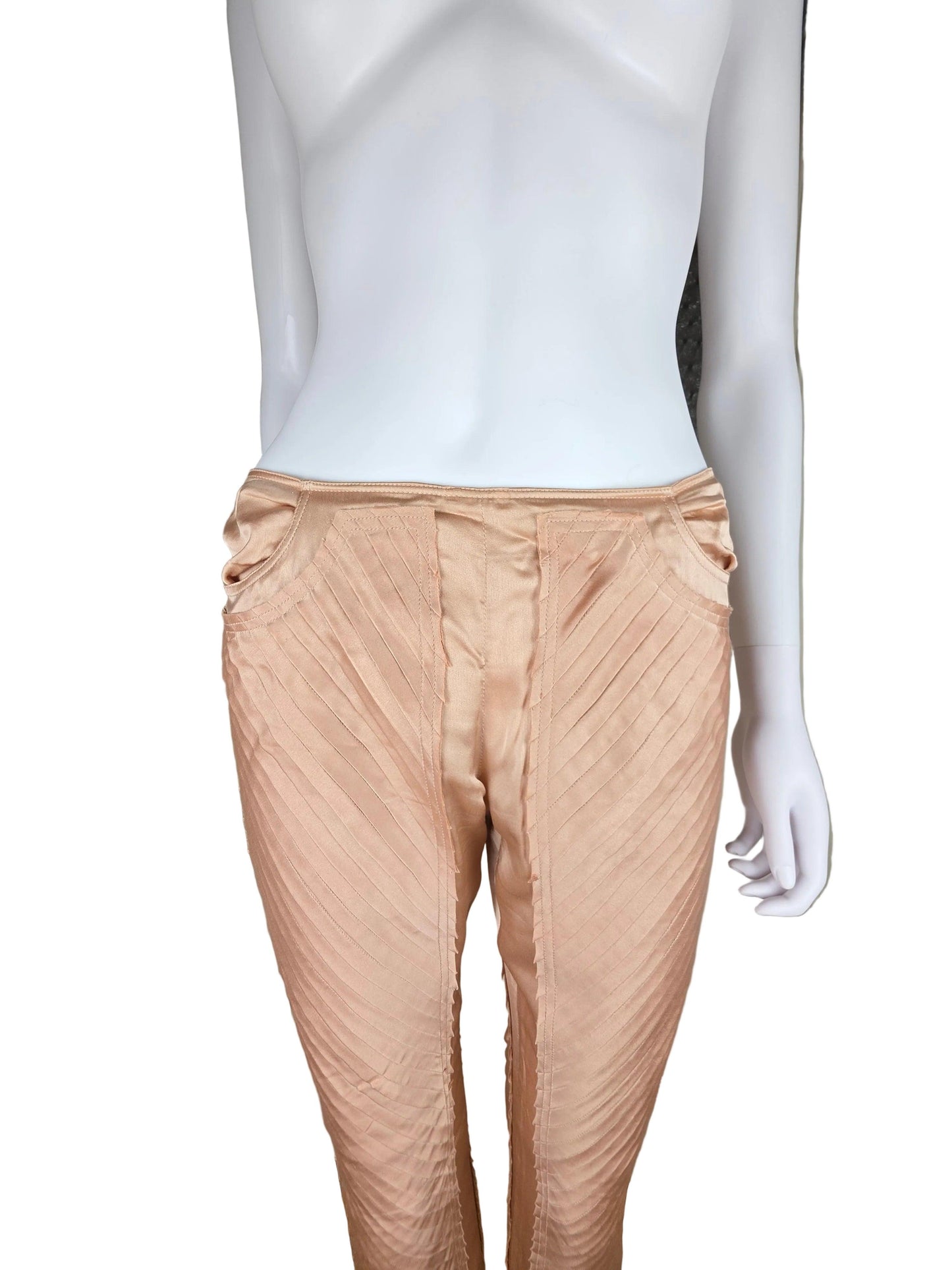 Gucci Pantaloni Vintage by Tom Ford in Seta Rosa Cipria