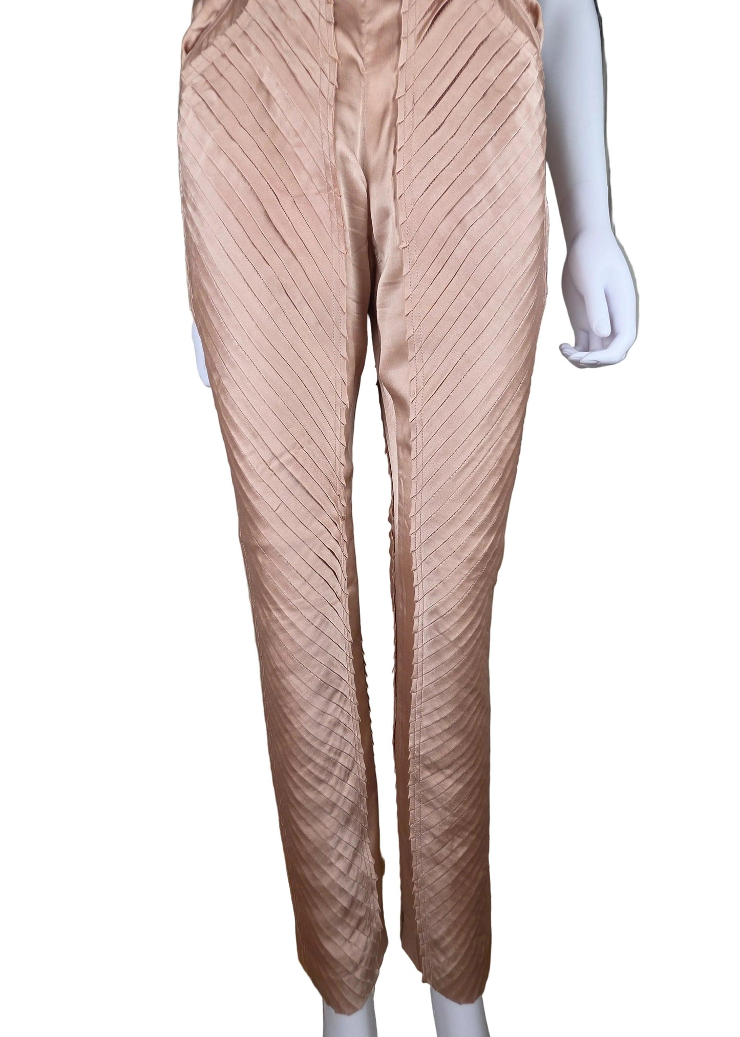 Gucci Pantaloni Vintage by Tom Ford in Seta Rosa Cipria
