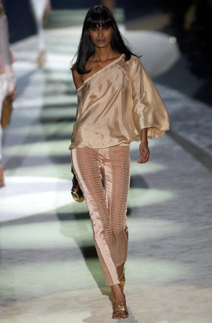 Gucci Pantaloni Vintage by Tom Ford in Seta Rosa Cipria