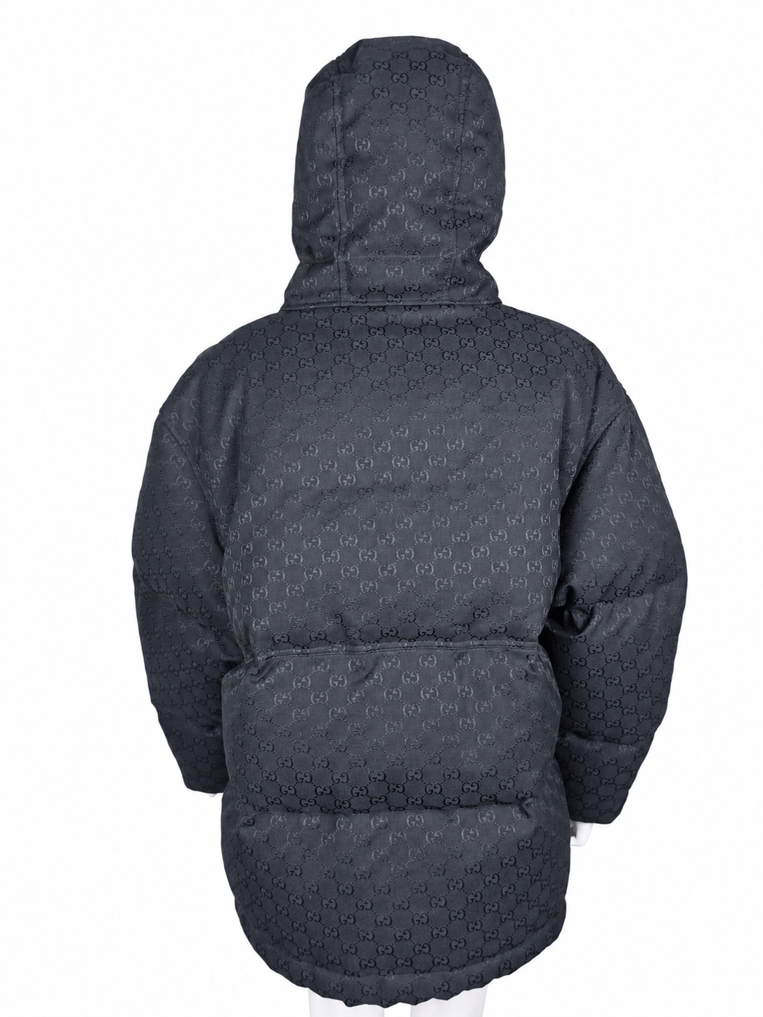 Gucci Piumino GG Cotton Canvas Puffer con Cappuccio e Zip Nero - Pally Vintage Closet