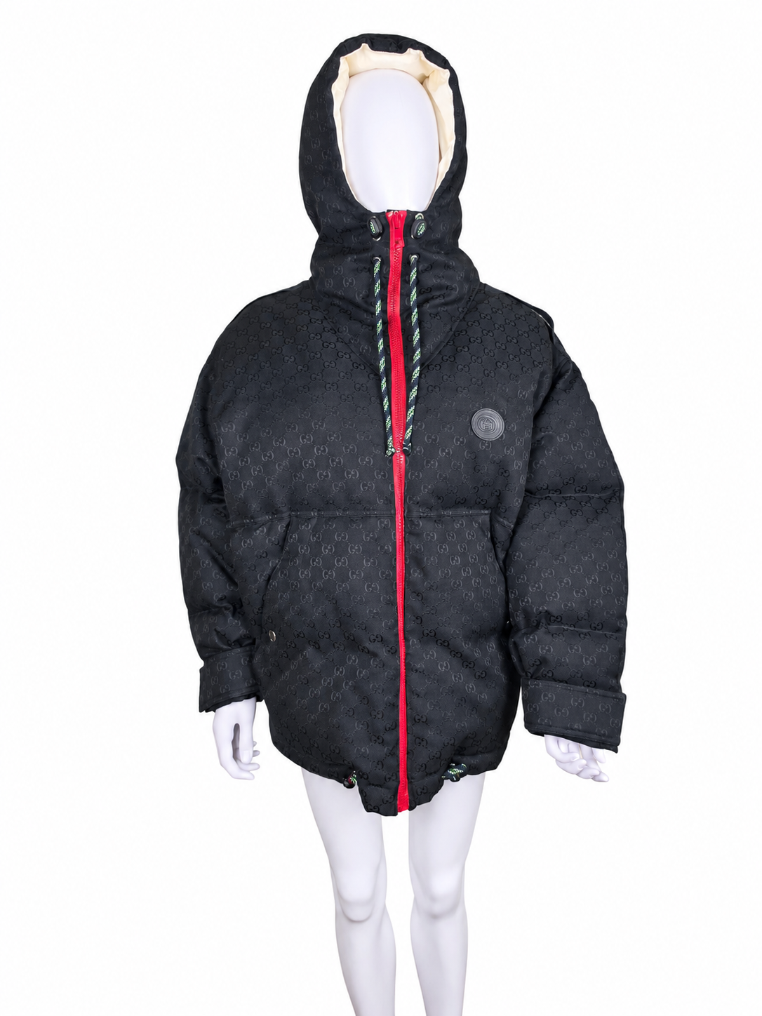 Gucci Piumino GG Cotton Canvas Puffer con Cappuccio e Zip Nero - Pally Vintage Closet