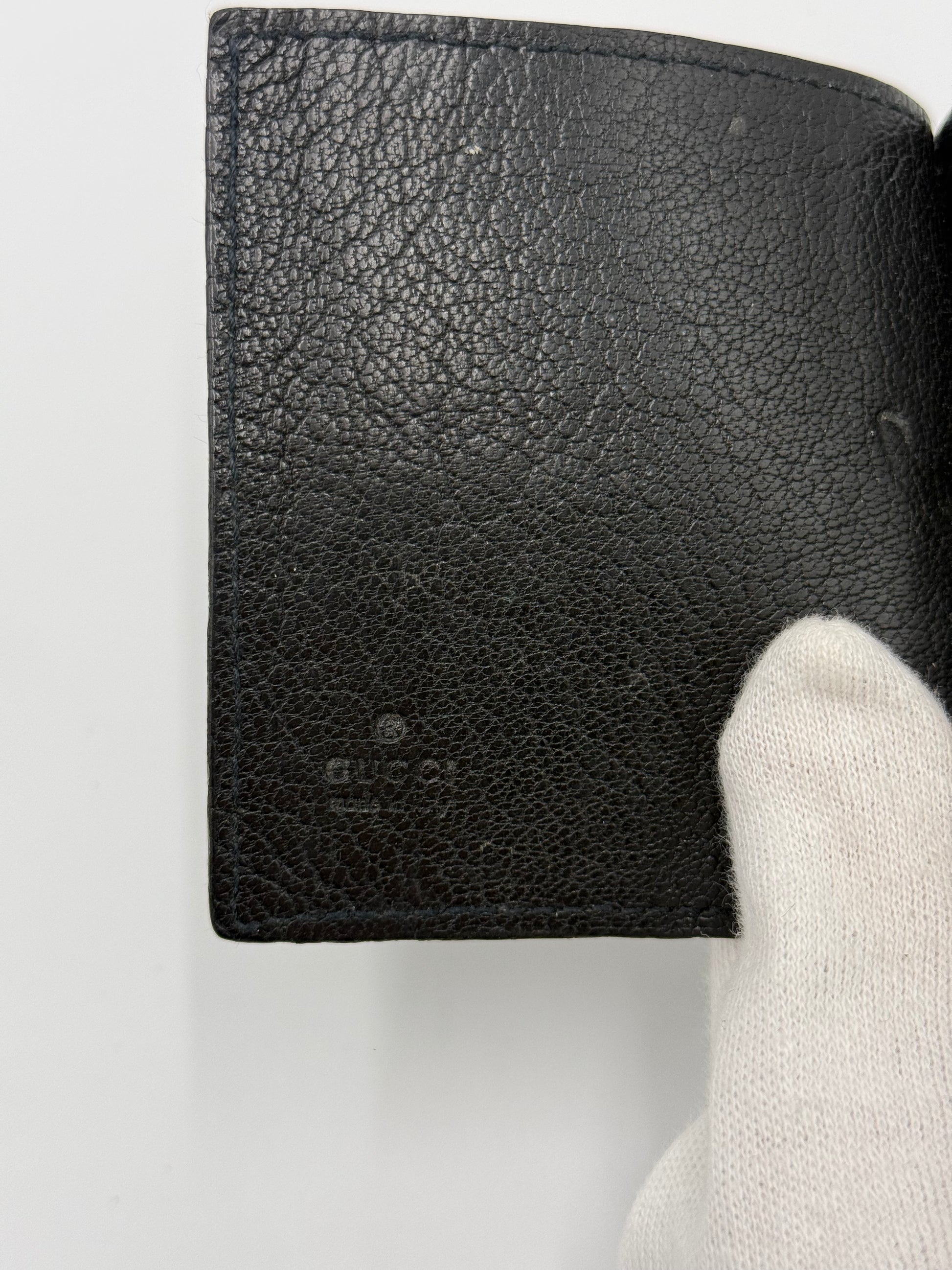 Gucci Portafoglio Money Clip Vintage Pelle Esotica Nera - Pally Vintage Closet