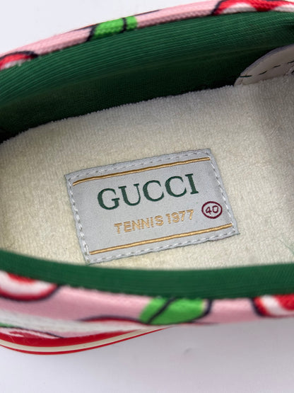 Gucci Slip-on Tennis 1977 con Stampa Apple GG Rosa