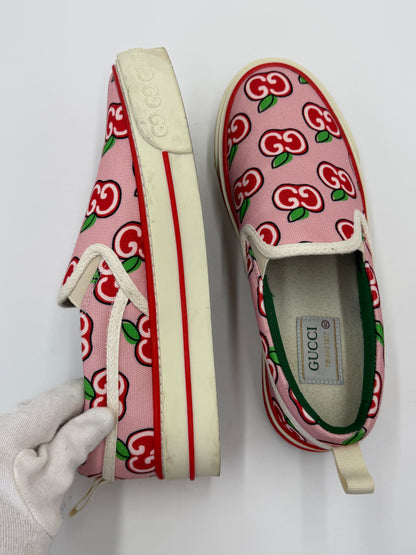 Gucci Slip-on Tennis 1977 con Stampa Apple GG Rosa