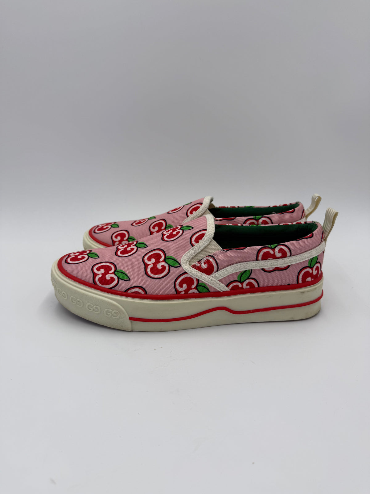 Gucci Slip-on Tennis 1977 con Stampa Apple GG Rosa