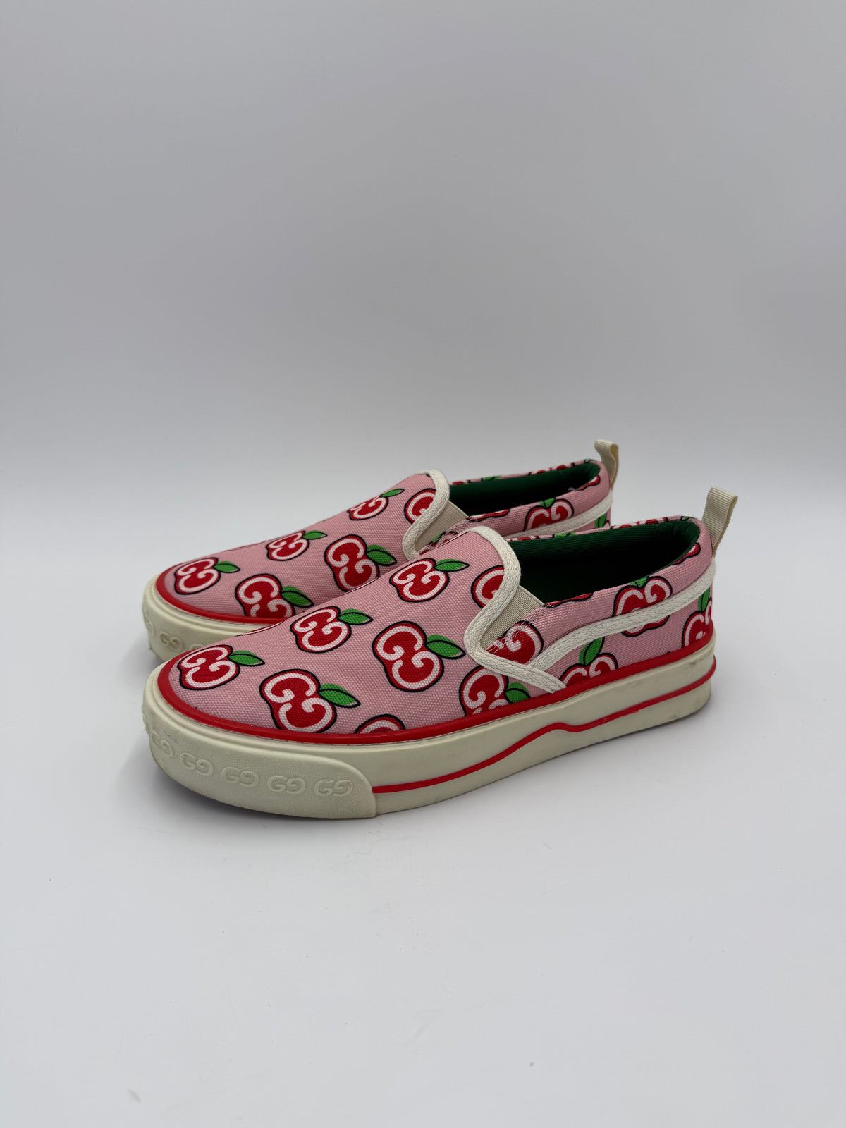 Gucci Slip-on Tennis 1977 con Stampa Apple GG Rosa