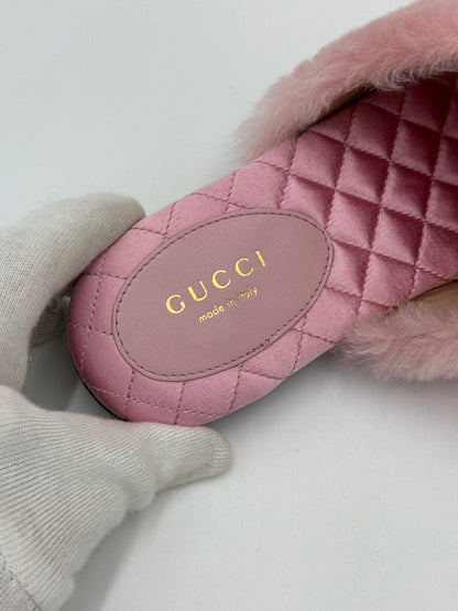 Gucci Slippers Sabot Plush by Alessandro Michele Rosa