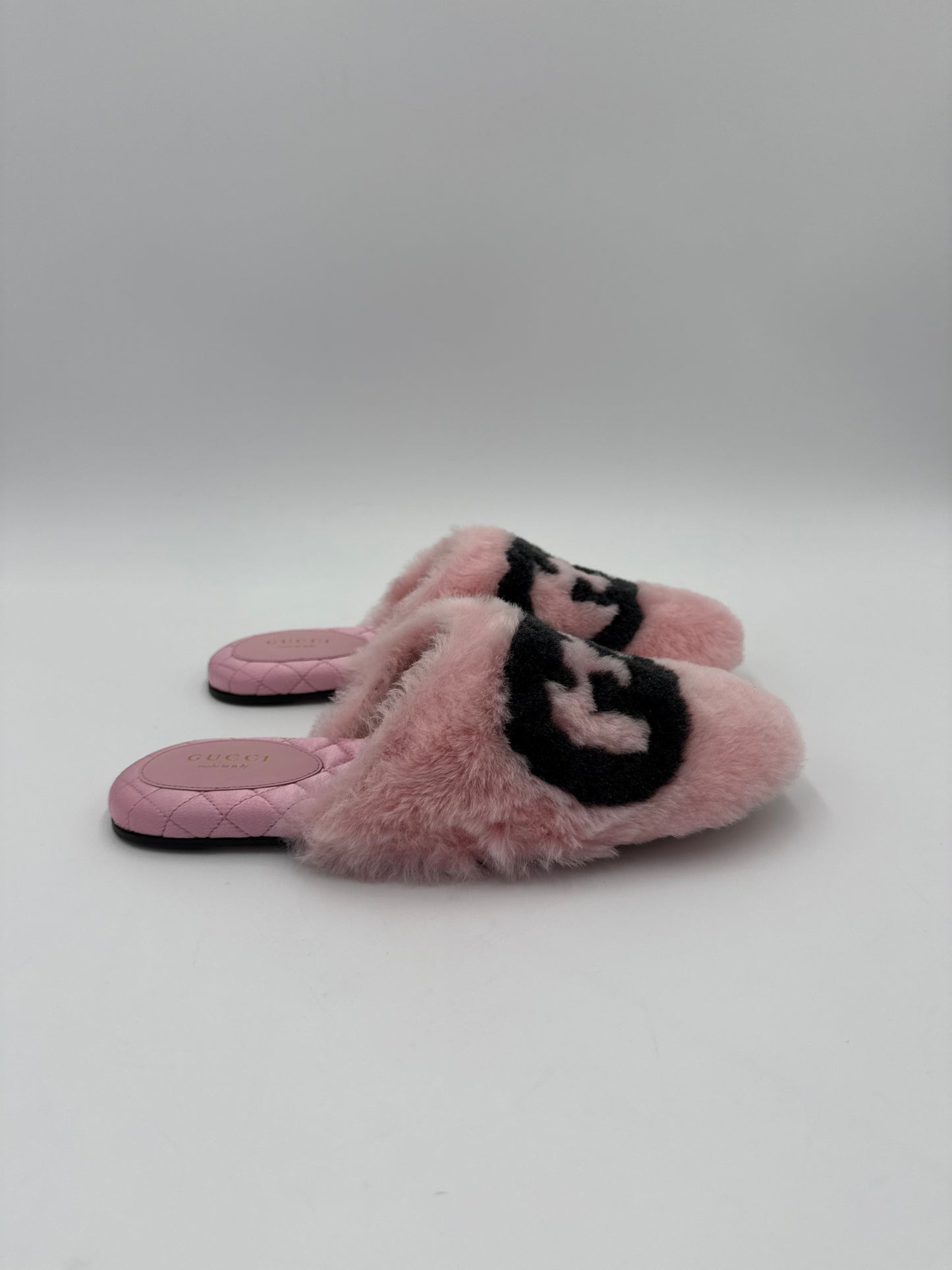 Gucci Slippers Sabot Plush by Alessandro Michele Rosa
