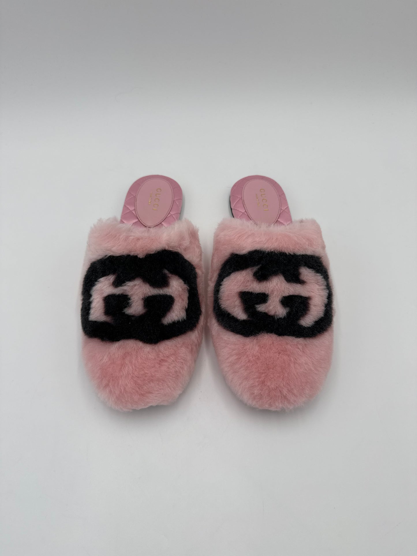 Gucci Slippers Sabot Plush by Alessandro Michele Rosa