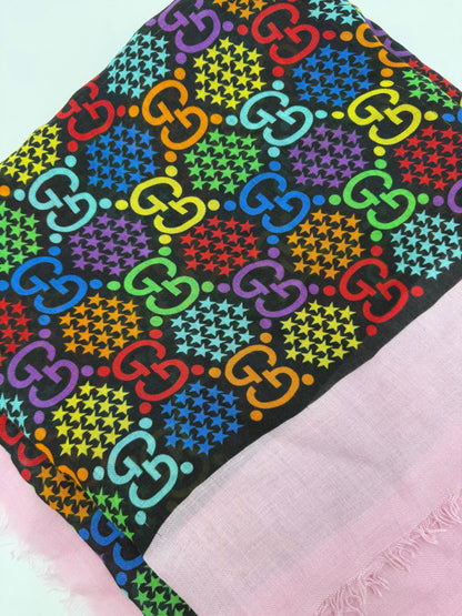 Gucci-Stola-in-Misto-Seta-GG-Psychedelic-Rosa-70031214903620 - Pally Vintage Closet