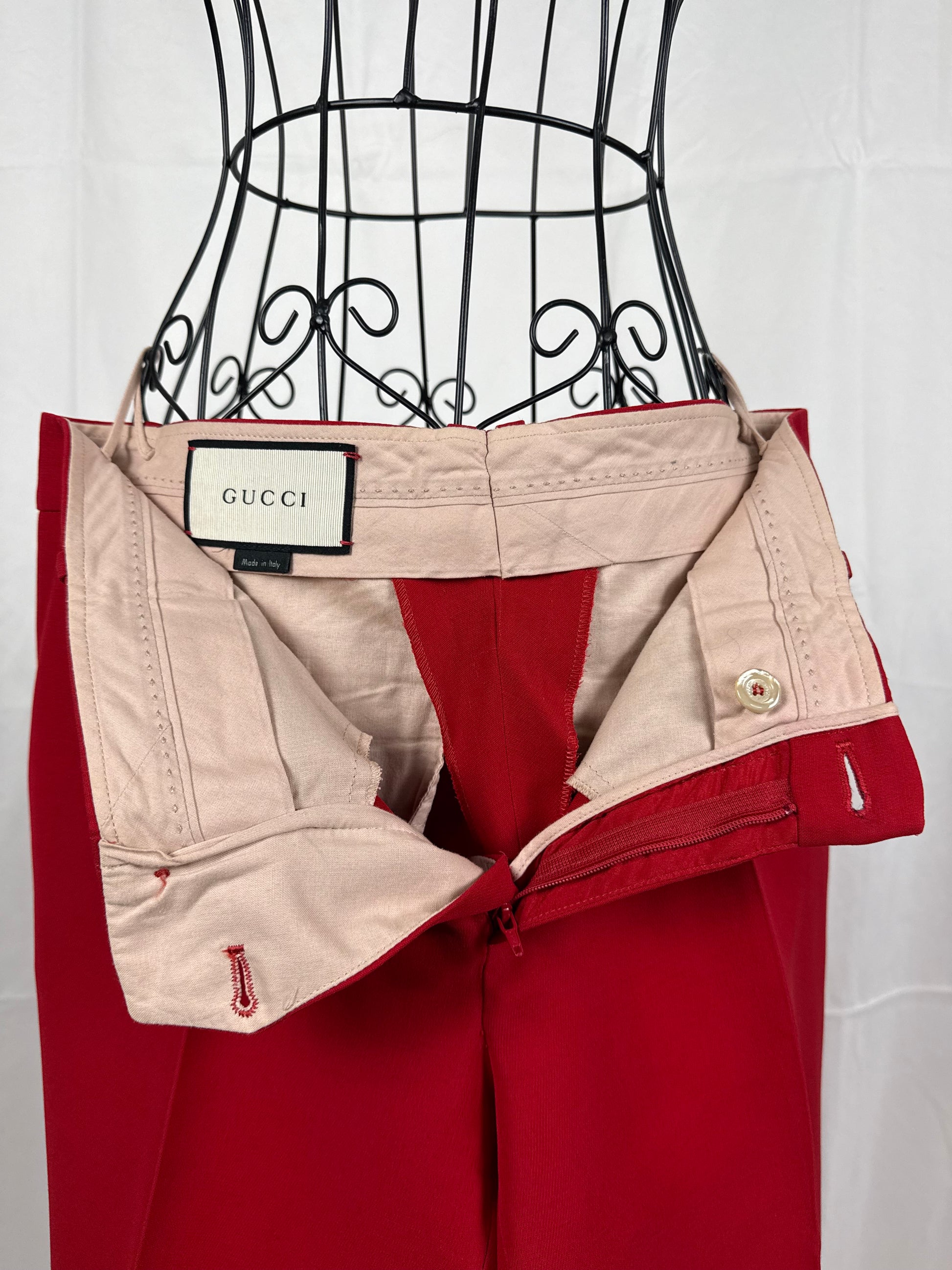 Gucci Tailleur con Dettagli Ruffled Rosso - Pally Vintage Closet