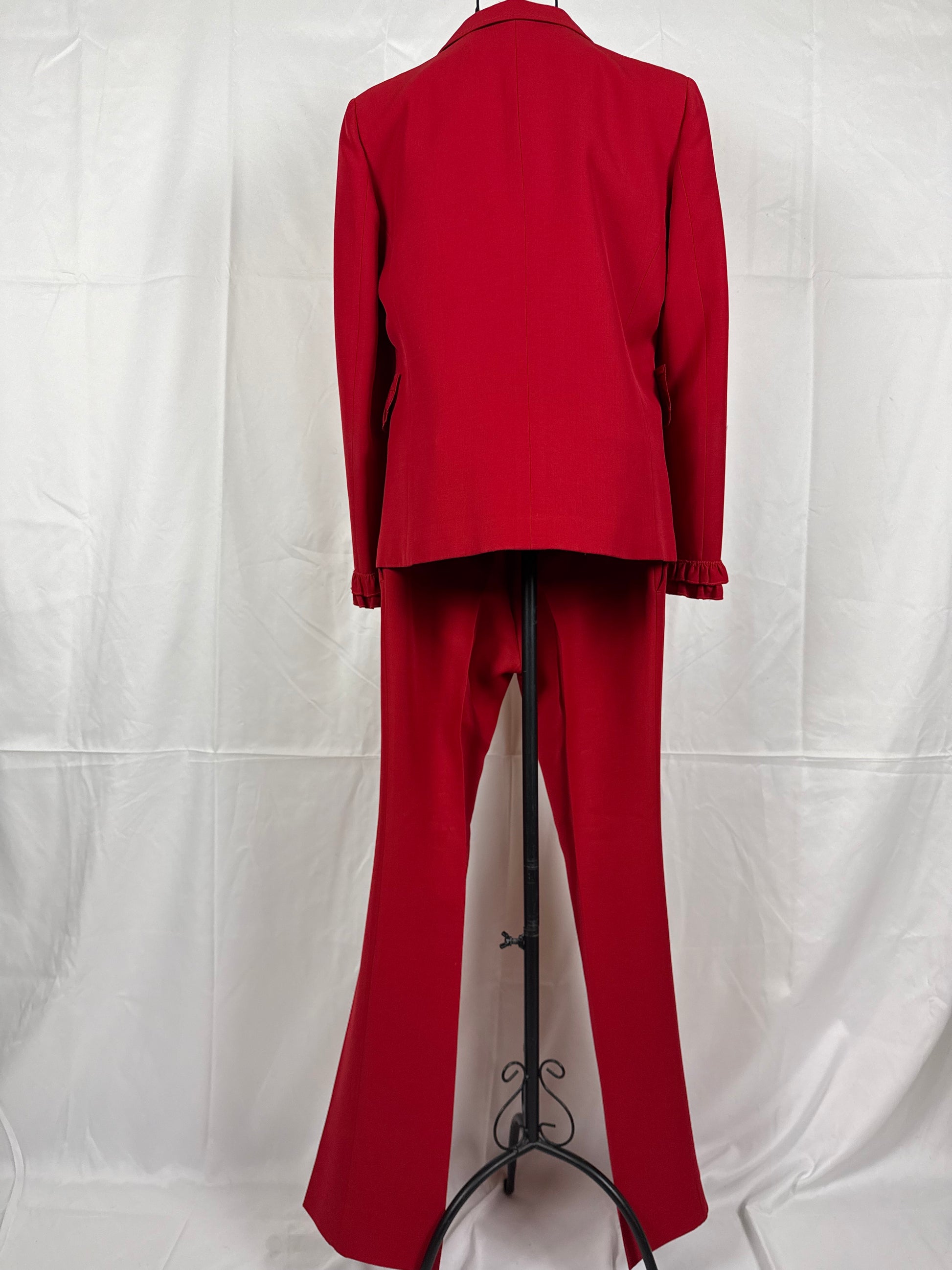 Gucci Tailleur con Dettagli Ruffled Rosso - Pally Vintage Closet