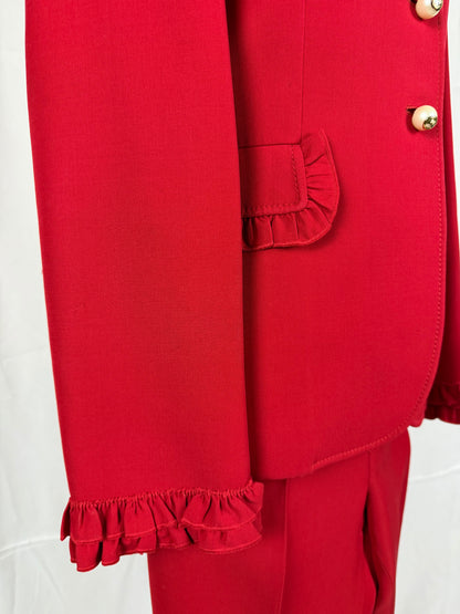 Gucci Tailleur con Dettagli Ruffled Rosso - Pally Vintage Closet